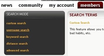 username search