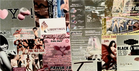 Collection of flyers presented in an artistic way